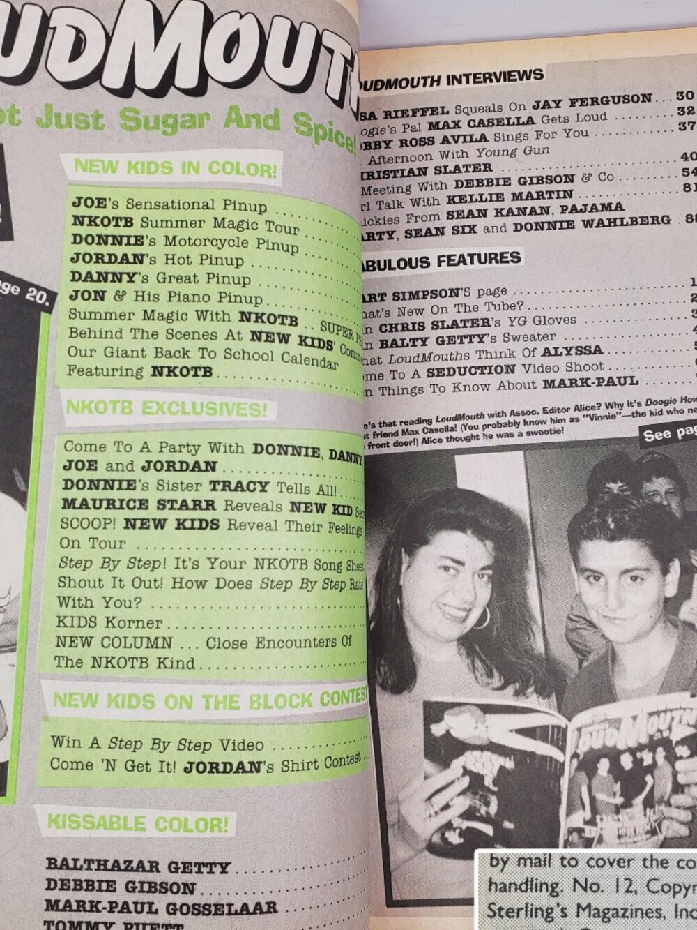 Super Teen Loud Mouth Magazine Vintage 1990 New Kids on Block NKOTB Calendar 90s - Picture 10 of 11